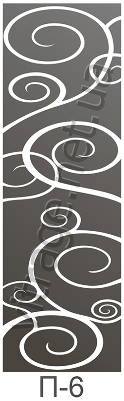 Зеркало с пескоструйным рисунком в шкаф-купе купить Киев